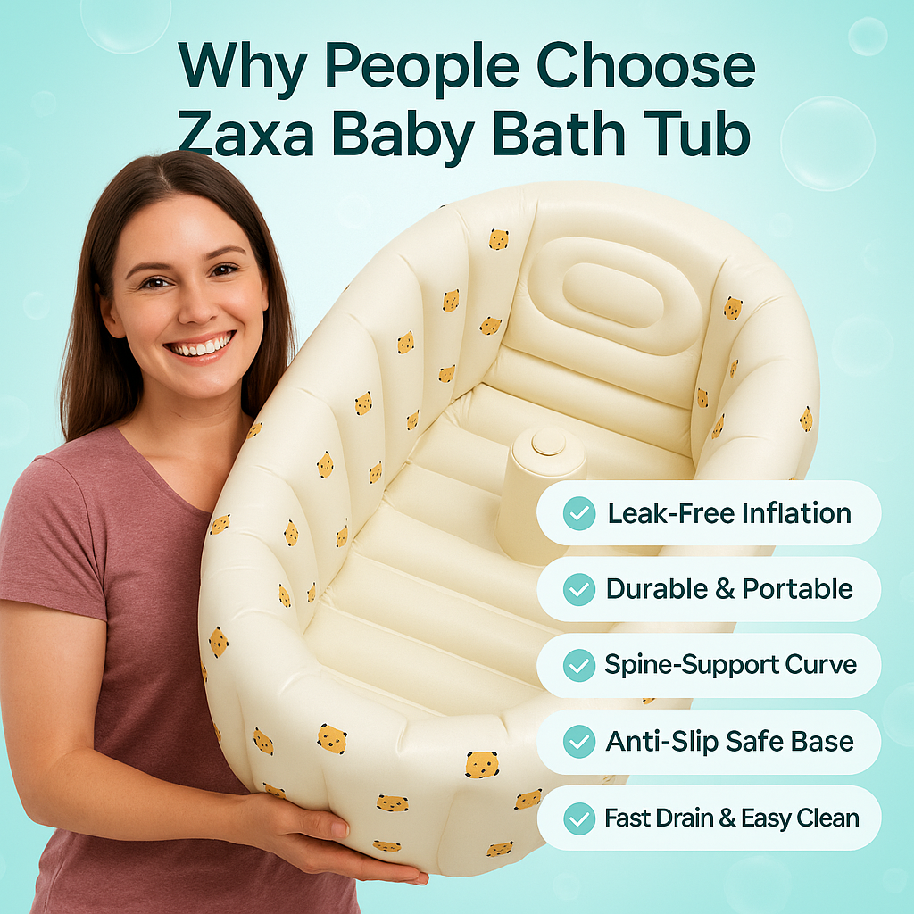 ZAXA Baby Bath Tub – Safe & Foldable