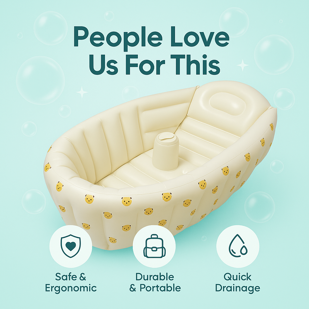ZAXA Baby Bath Tub – Safe & Foldable