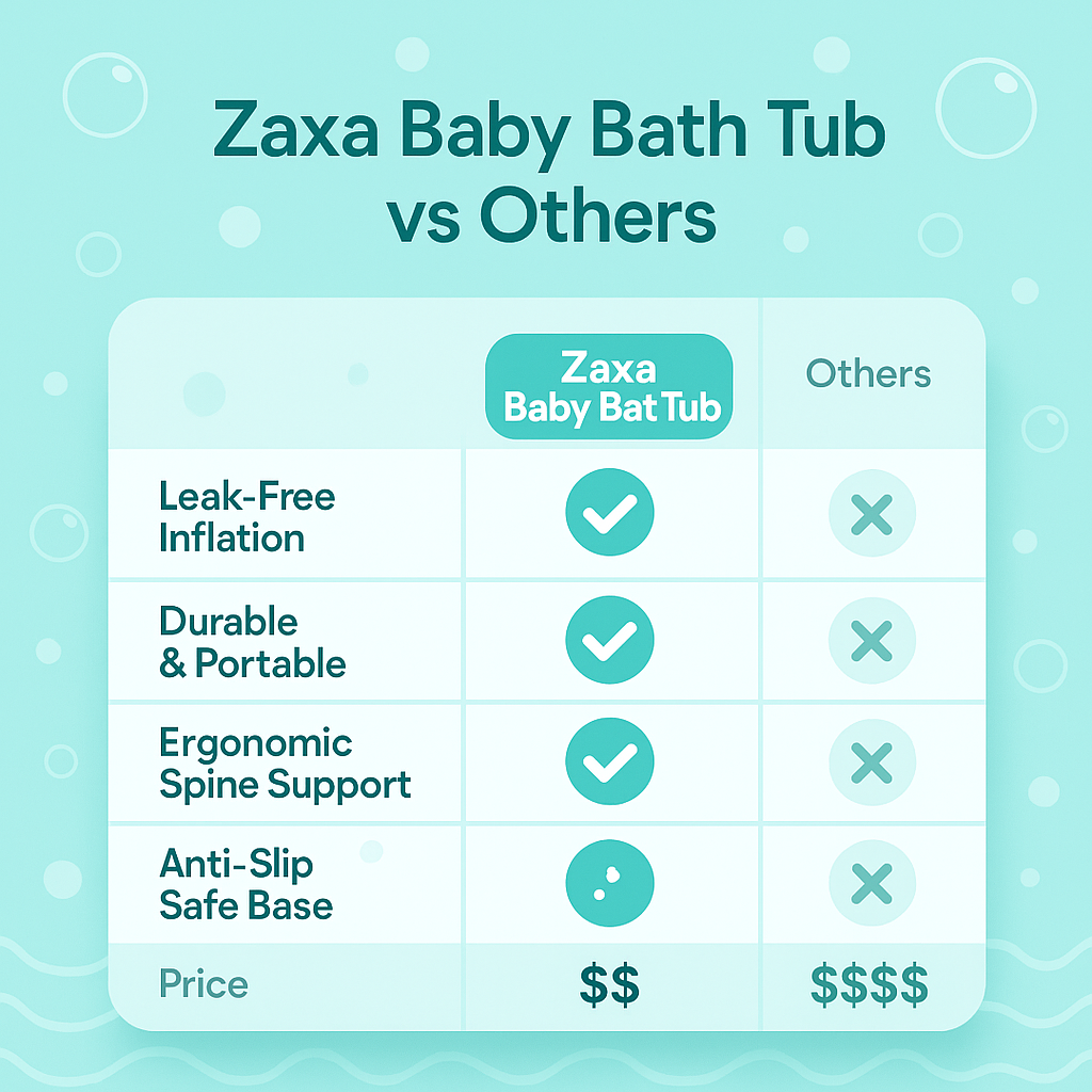 ZAXA Baby Bath Tub – Safe & Foldable