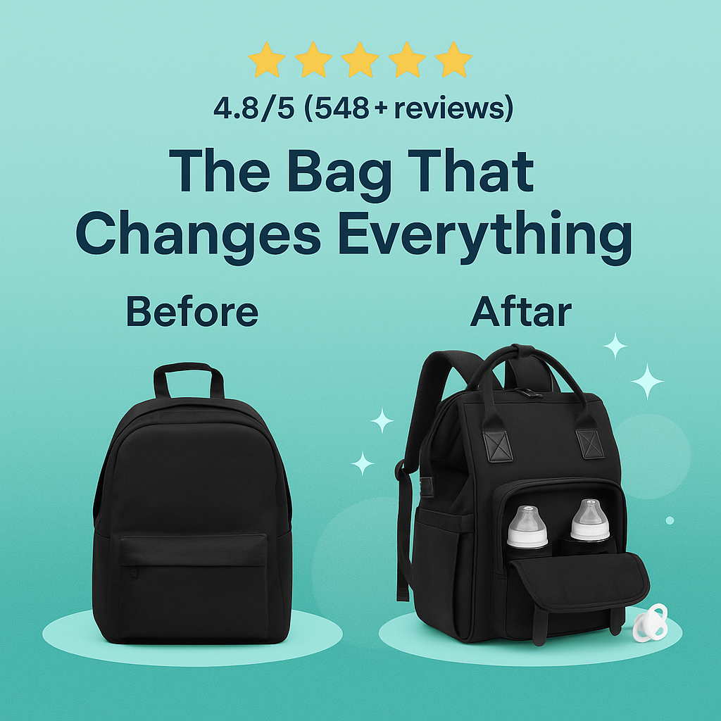 ZAXA Nappy Bag – Waterproof Backpack with USB