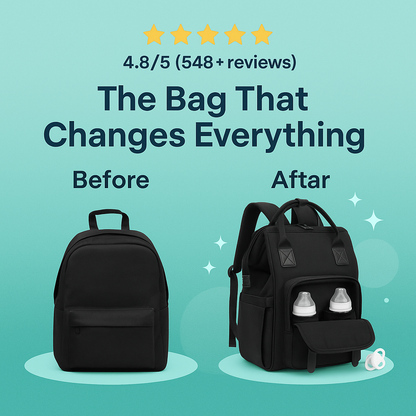 ZAXA Nappy Bag – Waterproof Backpack with USB