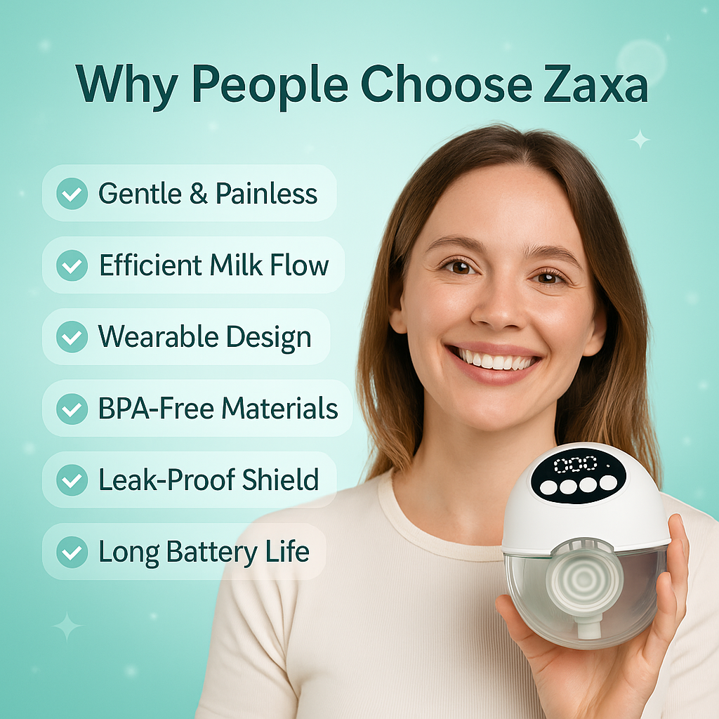ZAXA Electric Breast Pump – Portable & Quiet