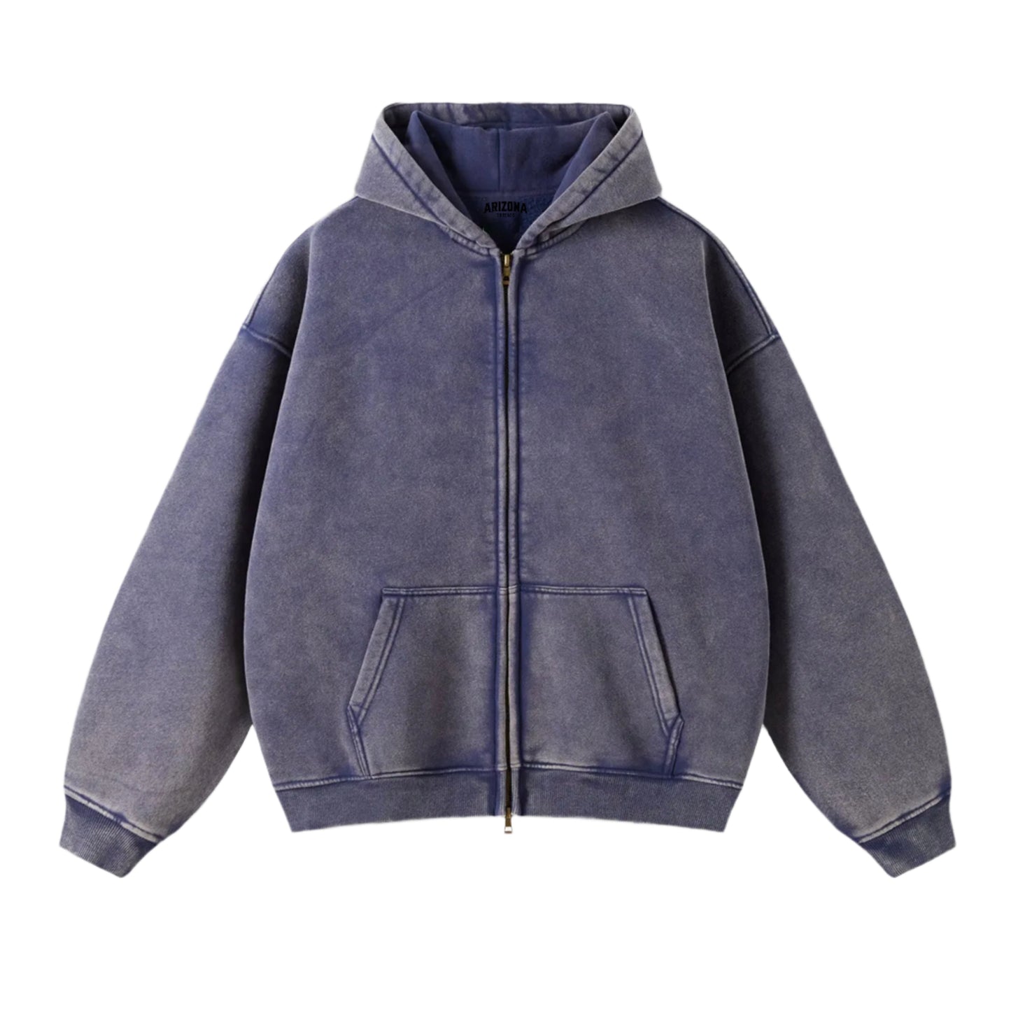 ZAXA - Heavyweight Stone-Washed Zip Hoodie