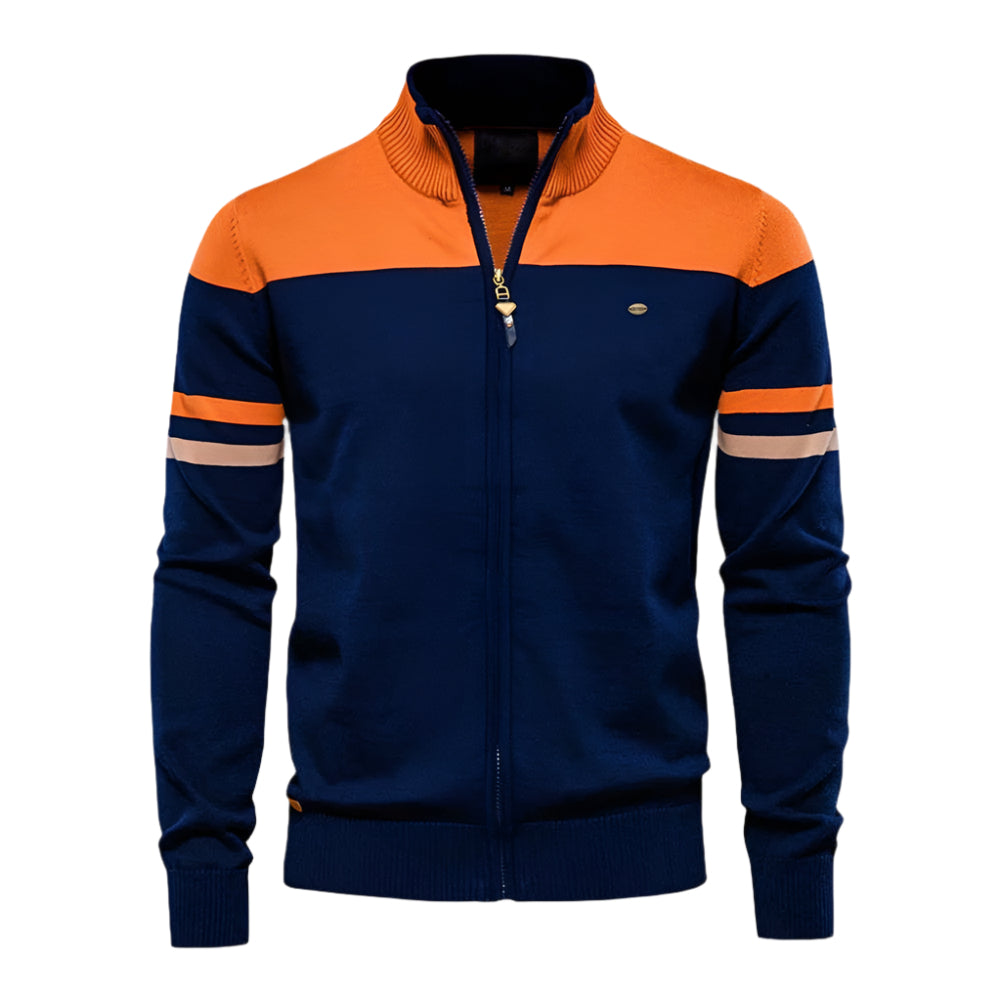 ZAXA - Retro Striped Bomber Jacket for Men